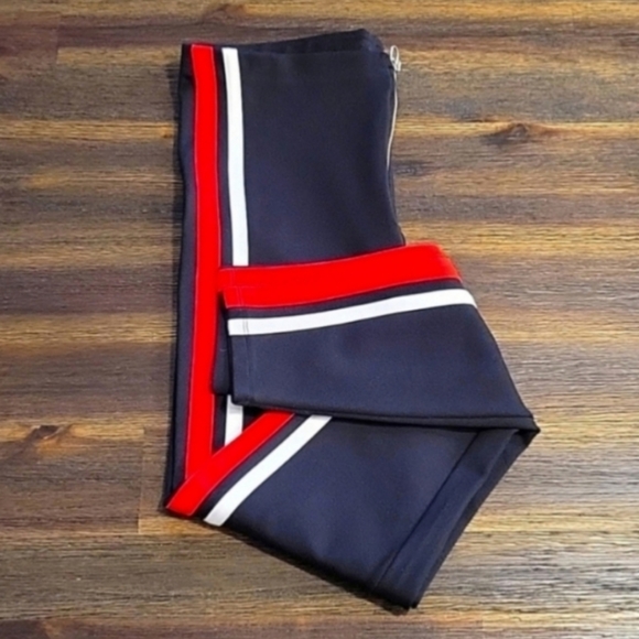Express Black Leggings W/ Red White Stripe, Size M - Picture 3 of 4
